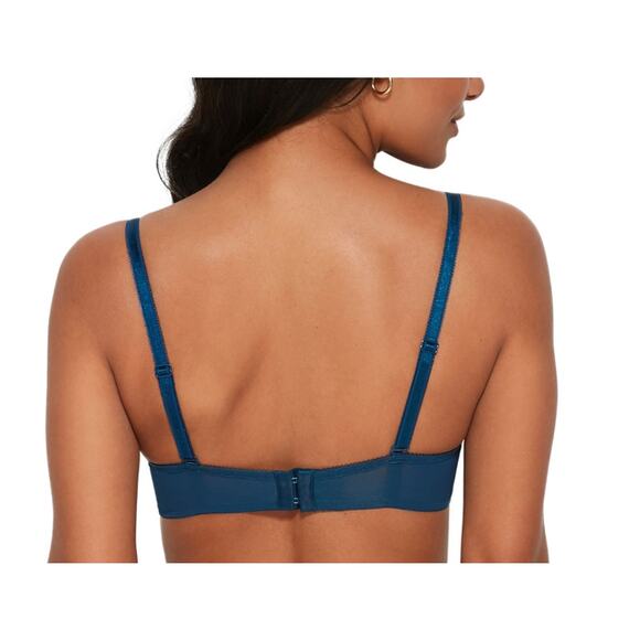 Gossard Glossies Lace Sheer Underwire Bra | 32A Teal Blue NEW 13001 - Picture 2 of 7